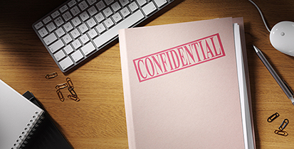 Confidential Folder on a Desk